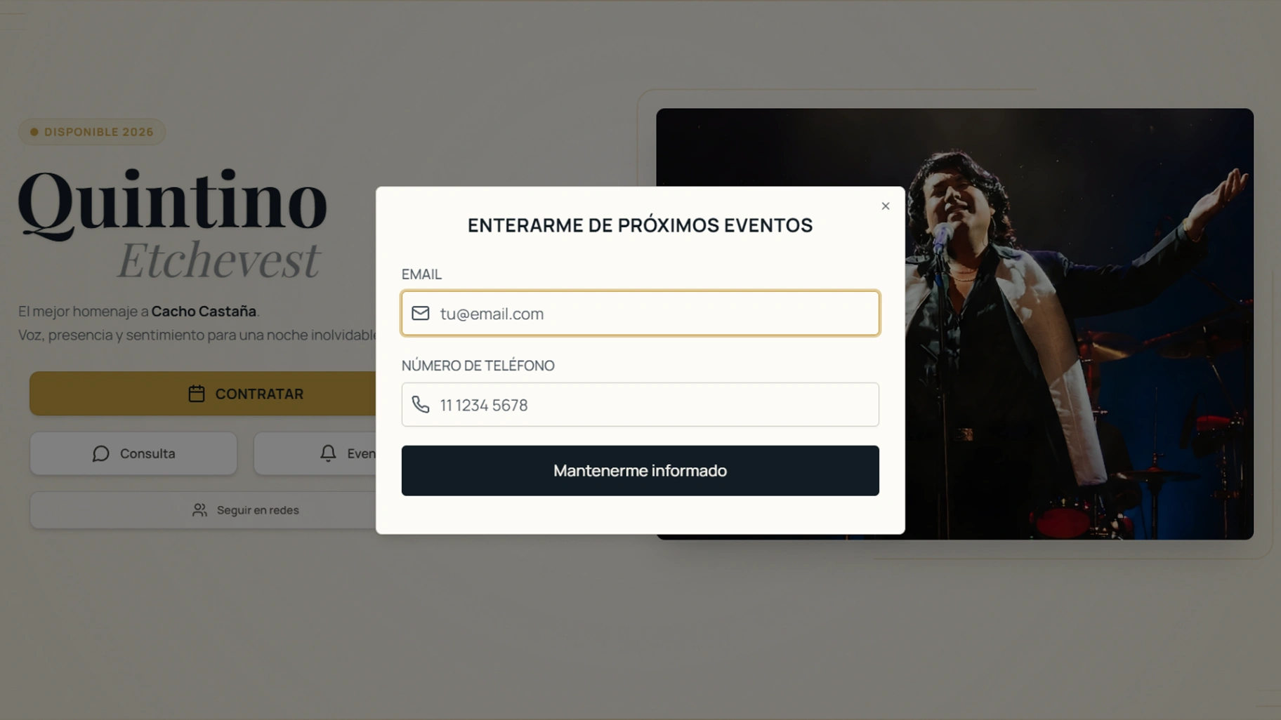 Suscripción a Newsletter