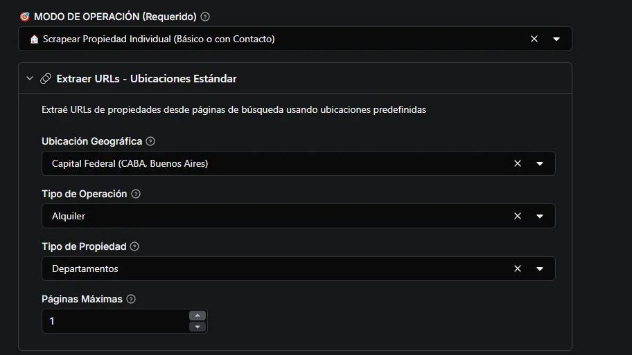 Configuración de Búsqueda